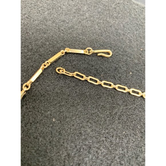 Vintage Necklace, 13-16" Adjustable Purple, Pink, GoldTone Metal Prong Set Pur - Picture 2 of 4